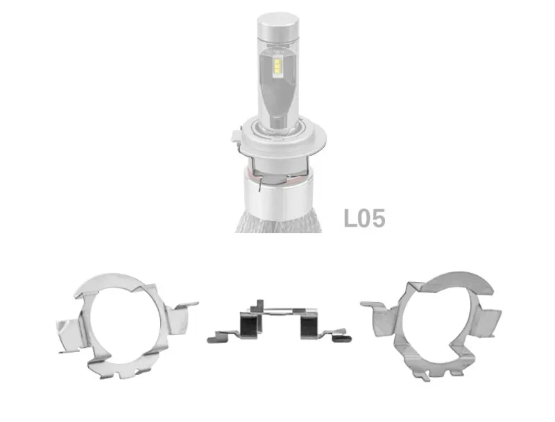 Комплект от 2 броя Адаптери за LED крушки H7 за Nissan Qashqai Нисан Кашкай, Bmw X5, БМВ Х5 Volkswagen Tiguan Тигуан, Touareg Туатег , Golf, Голф Polo Поло, Ford Focus Форд Фокус - 1