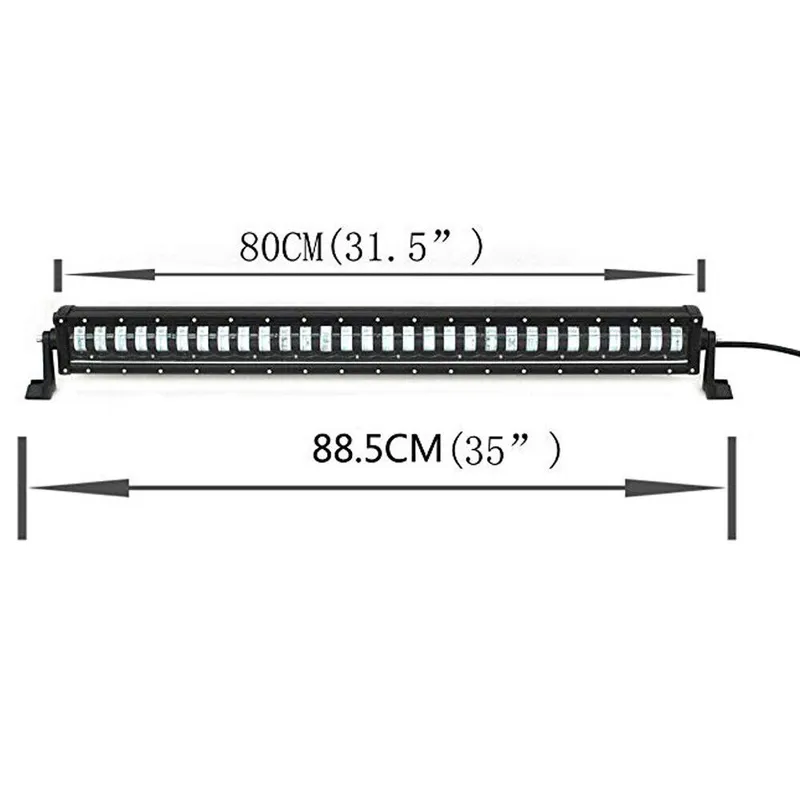 9D 88.5 СМ Led Bar Лед Бар Hi/Lo Kъси Дълги Водоустойчив Удароустойчив 12V 24V 19200 LМ 240W С Лупи Off-Road Лед Бар За Джип ATV - 1