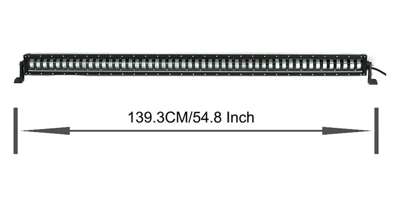 9D 140 СМ Led Bar Лед Бар Hi/Lo Kъси Дълги Водоустойчив Удароустойчив 12V 24V 32000 LМ 400W С Лупи Off-Road Лед Бар За Джип ATV - 1