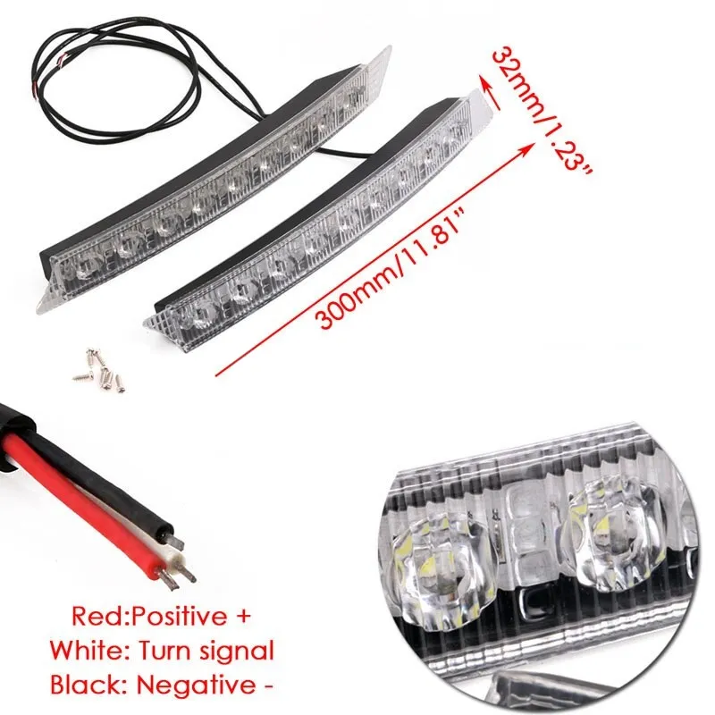 Комплект Извити За Броня Предни Мощни 9 Led Лед Диодни Дневни Светлини 12V 54W - 1
