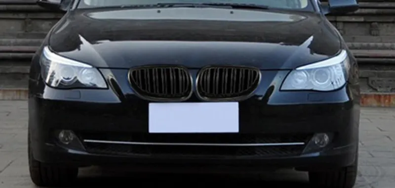 Двойни Бъбреци Решетки За БМВ 5-Серия BMW E60 E61 Черен Гланц Лак М5 2003 - 2011 - 1