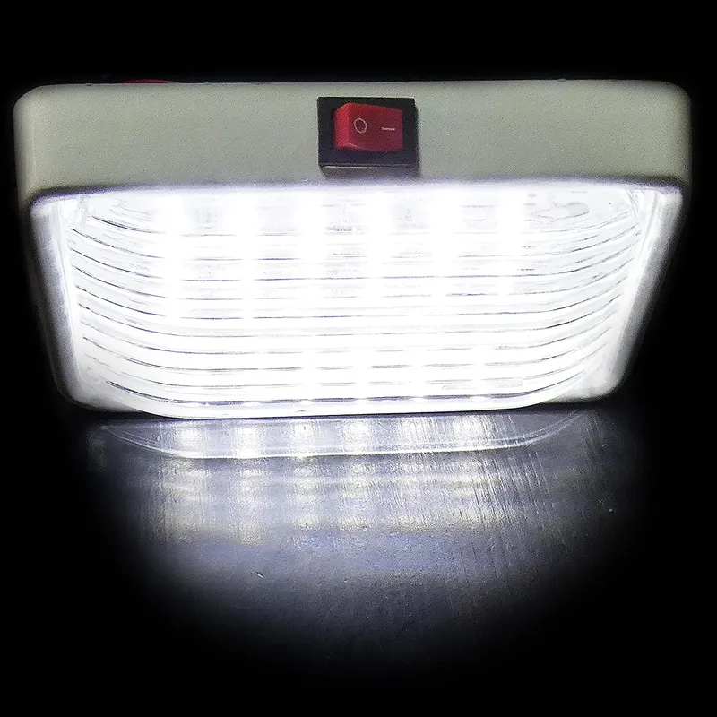 1 брой LED Интериорна Вътрешна Лампа Плафон Таван Правоъгълна 12V За Кола Камион Бус Каравана Кемпер - 1