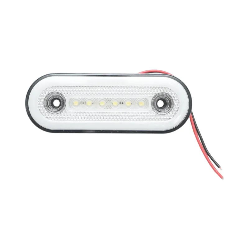 Овален LED габарит 12-24V, бял, 24 LED с неон ефект, 115 x 44 мм - 1