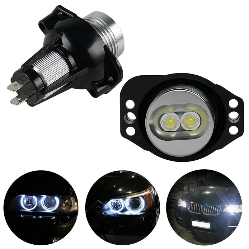 Комплект от 2 броя ярки бели LED крушки Angel Eyes ангелски очи 12V за BMW Е90 Е91 с Canbus без грешки - 1