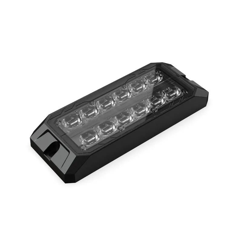 LED габарит с оранжев блиц, 12 LED, 9.1W, 12 режима, синхронизация, IP67, E-Mark E9, ECE R65 / R10, 12–24V - 1