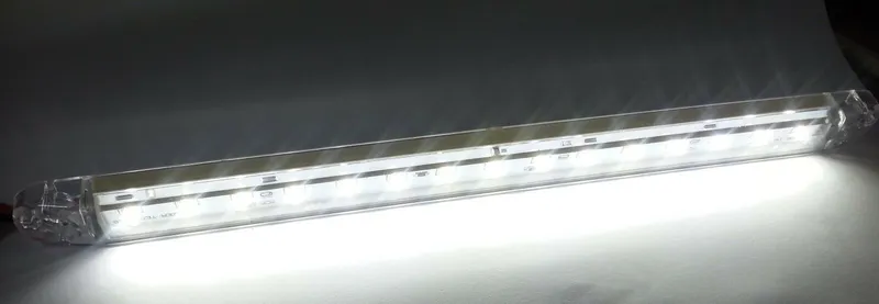 ЛЕД LED Бял Диоден Маркер Габарит Токос със 15 светодиода за камион ремарке бус ван каравана платформа 12V-24V - 1
