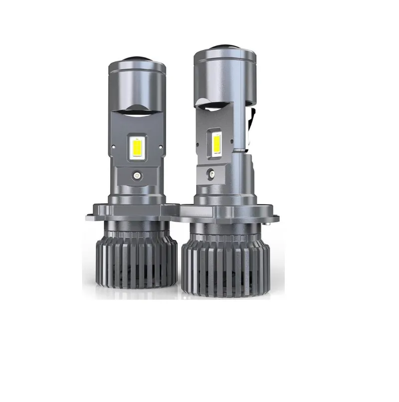 Комплект LED диодни крушки с лупа H4 12V - 24V 80W 12000LM за фарове Canbus без грешки 6000К-6500К къси/дълги - 1