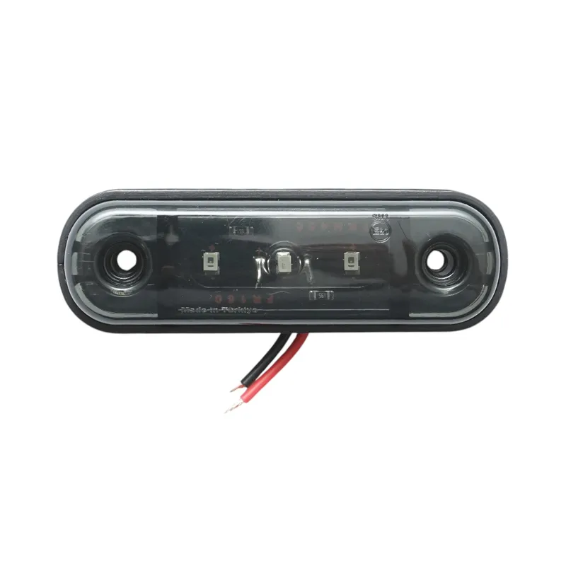 Бяла LED Габаритна светлина / Маркер - Опушен 3 диода 12V-24V - 1