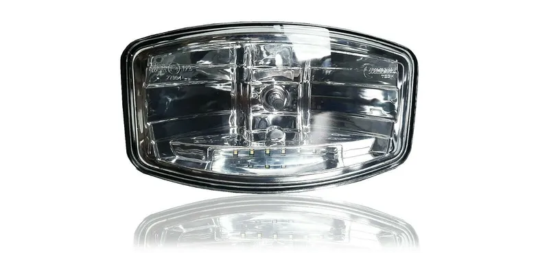 1 Брой Халоген Фар 12V-24V с крушка H7 + 6 ЖЪЛТИ LED габаритни светлини За Камион Трактор Багер Земеделски Машини и др. - 1