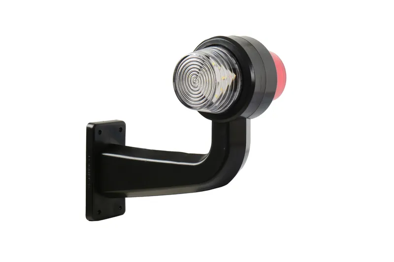 Комплект 2 бр. LED маркери рогчета 12V-24V, бяло-червено - за ремаркета, платформи, камиони и др. - 1