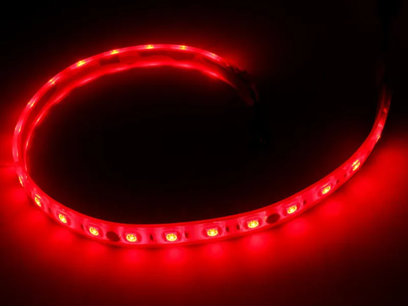 Комплект две 30СМ водоустойчиви диодни ленти - дневни светлини - 12 SMD диода - червени - 1