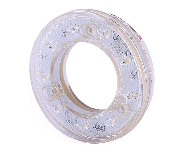 Кръгъл LED габарит / маркер – Бял 9 диода 12V-24V - 1