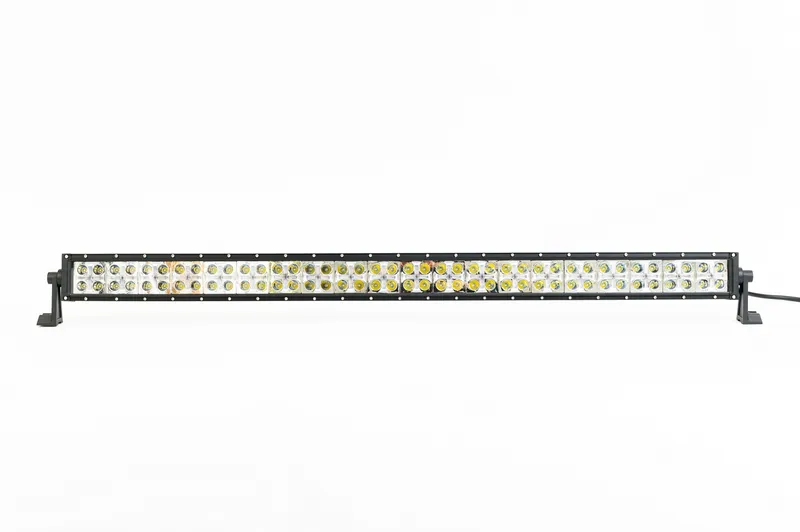 100 См Led Bar Лед Диоден Бар Прожектор Бяла и Оранжева, Жълта Светлина, Блиц, Флаш, CROSS DRL 240W 12V 24V - 1