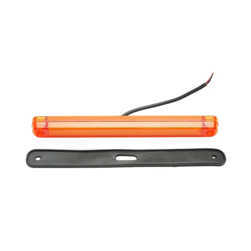 Жълт/Оранжев LED Габарит / Маркер с NEON ефект - 16 диода 12V-24V 235mm - 1