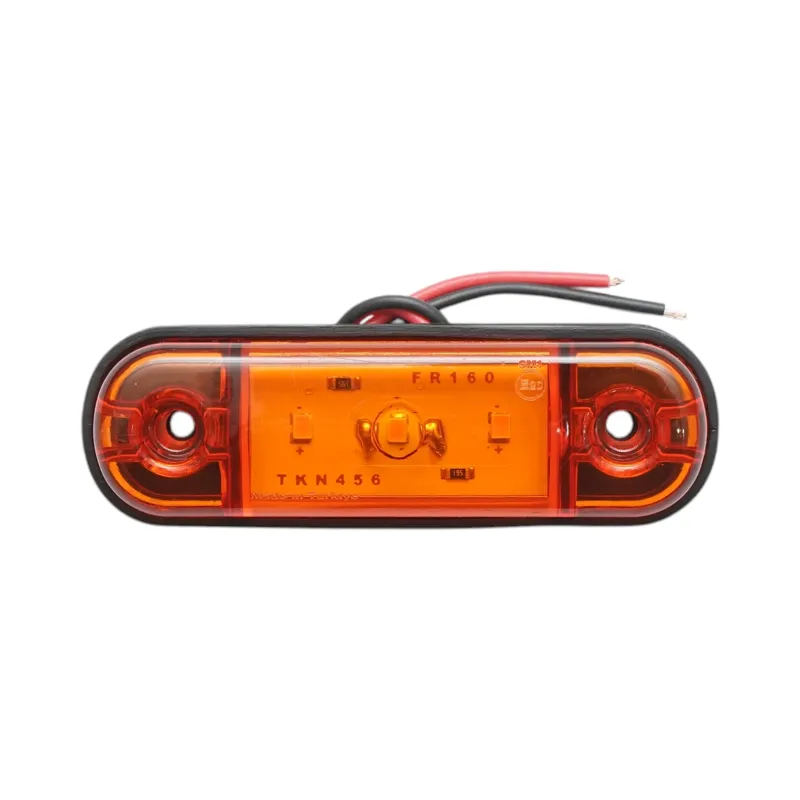 Жълта LED Габаритна светлина / Маркер - 3 диода 12V-24V - 1