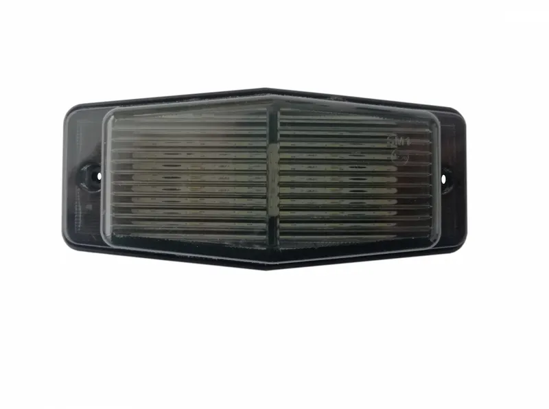 1 брой LED Лед Диоден Бял Габарит с Двойно опушено Стъкло 12 Диода 12V - 24V За Камион Трактор Багер Селскостопански Машини и др. - 1