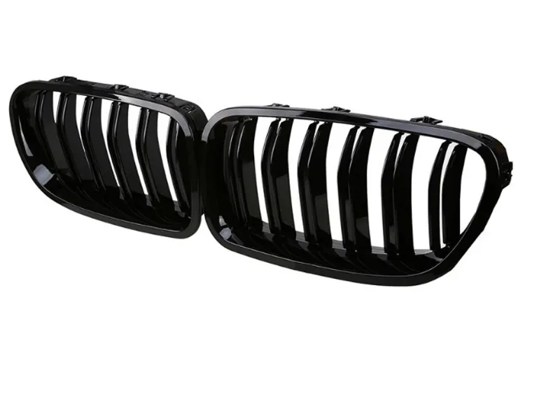 Двойни Бъбреци Решетки За BMW F10 F11 Черен Гланц Лак М5 Тип След 2010 - 1