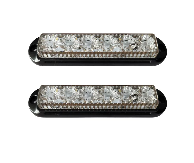 LED аварийна / сигнална лампа (Flash) – Бяла 6 Диода 4 режима 12V-24V - 1