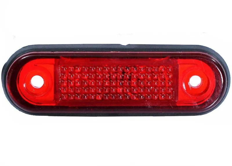 ЧЕРВЕН LED Заден Маркер Токос Габарит за Бус Платформа Камион Ремарке Автобус - 75 мм х 22мм - 12V - 1