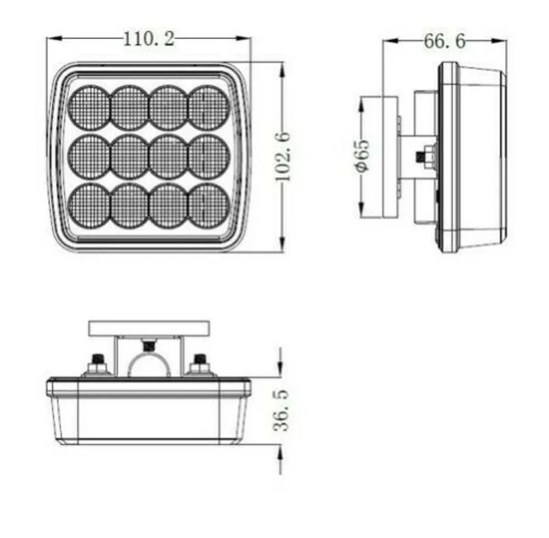 Безжични Wireless стопове стоп светлина с Mагнит 12-24v Лед Led Червени Светлини за Ремарке - 1