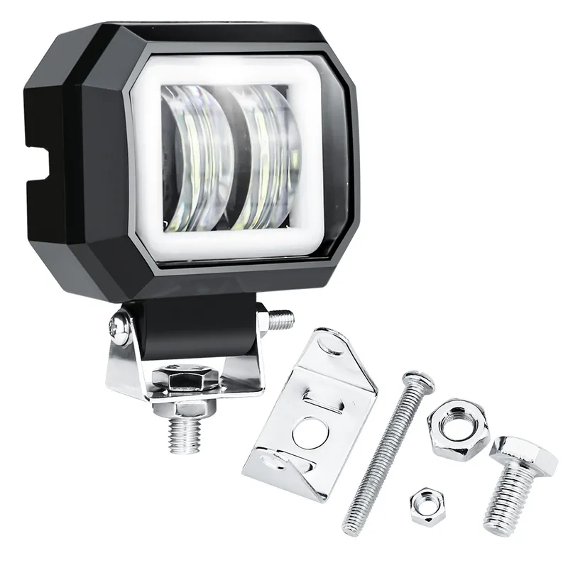 7D LED Халоген 7.6см Диодна Работна Лампа Диоден Фар Прожектор Задна Светлина 20W 1000lm 12V/24V - 1
