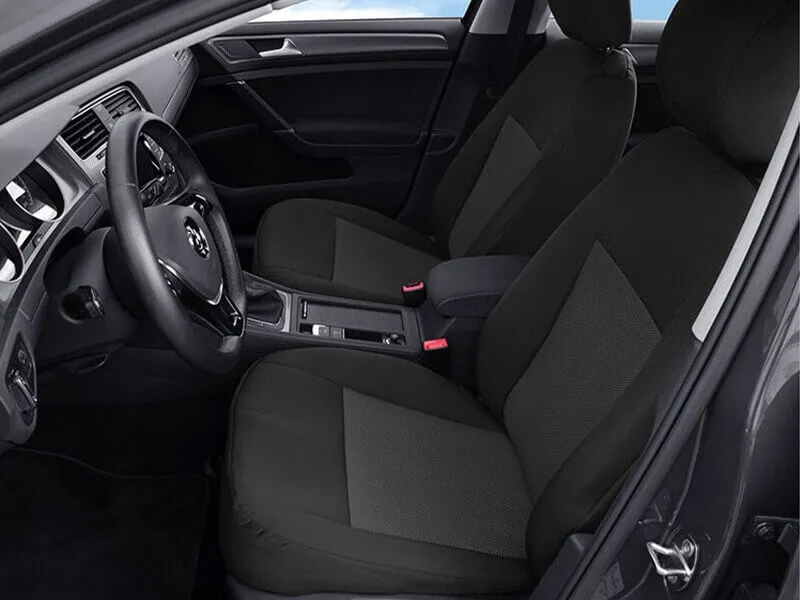 Пълен Комплект Тапицерия Kegel за предни+задни седалки на Volkswagen Golf 7 VII 2012-2019 Черна Текстил - 1