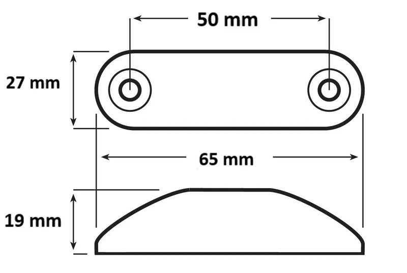 LED Габарит, Бял, Червен, Жълт, Маркер, 4 SMD Диода, 12V - 24V - 1