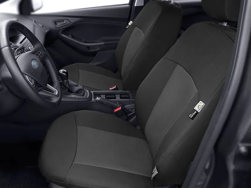 Комплект 1+1 Тапицерия Kegel за две единични предни седалки на Ford Focus 2003-2014 Mk2 Mk3 Черна Текстил - 1