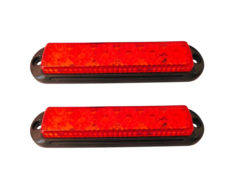 LED аварийна / сигнална лампа (Flash) – Червена 6 Диода 4 режима 12V-24V - 1