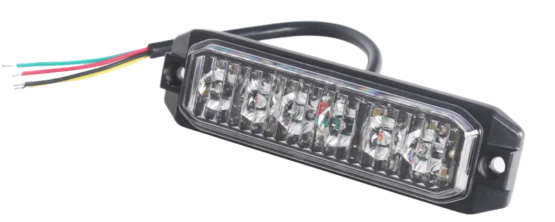 6 LED Блиц Светлина Мигаща Аварийна Лампа За Пътна Помощ Жълта 12V - 24V - 1