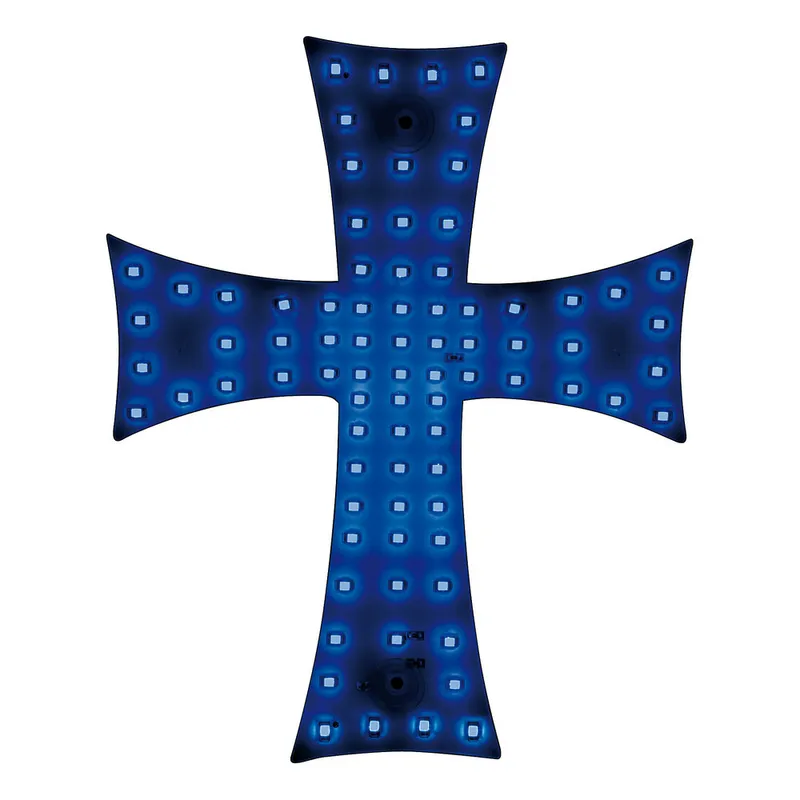 Диоден светещ кръст син 84 LED ЛЕД 12V -24V 245 x 200 mm - 1