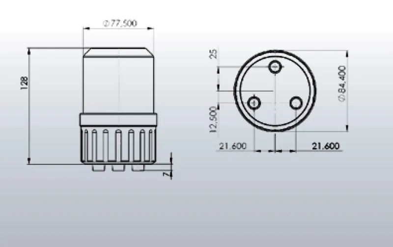 Въртяща Сигнална Аварийна Оранжева Лампа Маяк с Крушка 24V, Ø 84.4mm - 1
