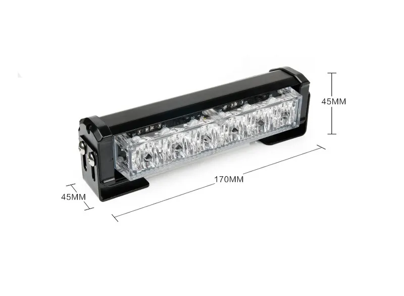 Комплект 2 Броя по 17 cm Сигнална Аварийна Блиц Маяк LED Лампа За Пътна Помощ Платформа 12V-24V 14 режима - 1