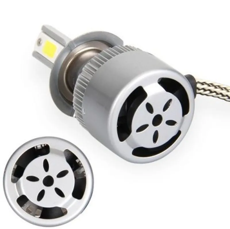 Комплект от 2 броя LED лед диодни крушки за фарове H7 Х7 36w 7600lm 12/24V - 1
