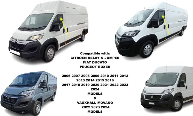 Комплект от 2бр. ветробрани за FIAT Ducato / Peugeot Boxer / Citroen Jumper 3 след 2006 Opel Movano след 2022 - 1