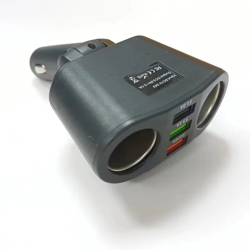 Универсален разклонител зарядно телефон USB 3.1А 1.0А за запалка с 2 гнезда 12V - 24V - 1