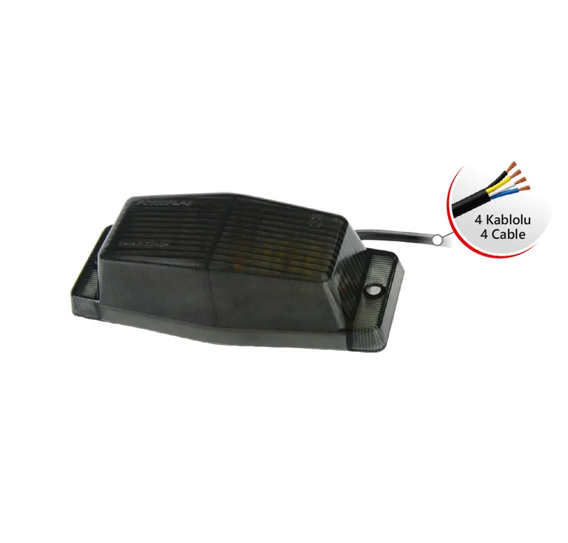 LED Габарит със Сигнална Блиц функция - 2 светлини Жълто/Бяло Опушен 30 диода 24V - 1