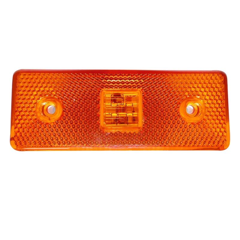 12V Диоден 4 LED ЛЕД Маркер габарит токос светлина за камиони бус ван ремарке каравана - 110 мм х 40 мм - оранжев - 1