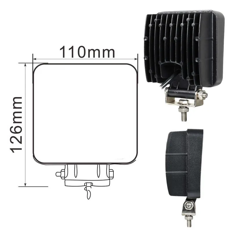 108W 36 LED ЛЕД Диоден Фар Работна Лампа Прожектор Задна Светлина 12V 24V - 1