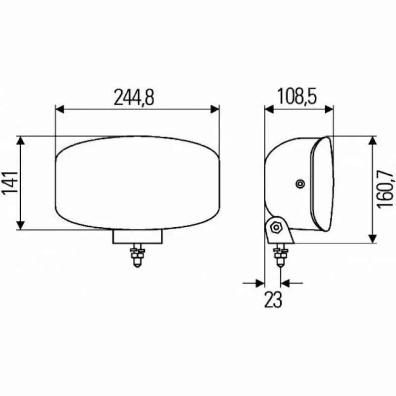 Комплект от 2 броя Халогени Фарове 12V-24V с крушка H7 + 6 ЖЪЛТИ LED габаритни светлини E-Mark За Камион Трактор Багер Земеделски Машини и др. - 6