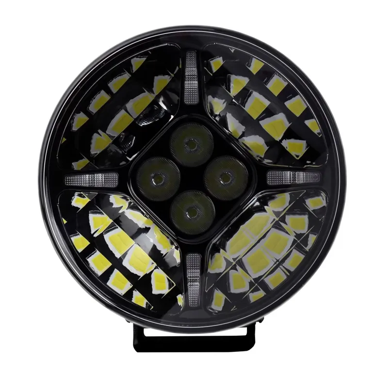 Комплект от 2 бр. LED Диодни Халогени, Фарове, с DRL, бяло-жълт цвят, Ø 218 мм, 12V-24V, 120W, За Джип, Камион, Трактор, Багер, Земеделски Машини и др. - 10