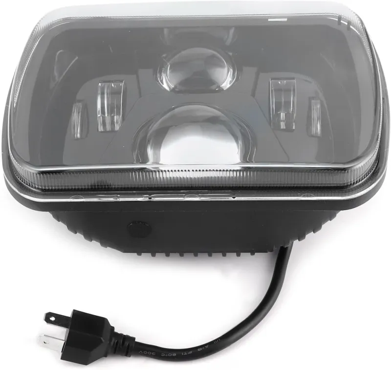 Комплект от 2бр. универсален 45W ЛЕД LED фар лампа халоген 12V-24V къси/дълги 20 x 14cm за АТВ джип мотоциклет камион трактор и др. - 11