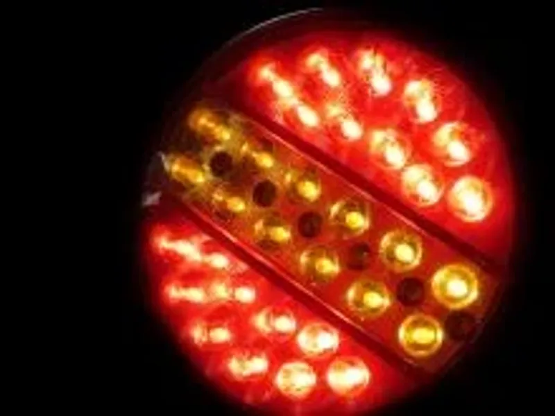 Комплект 2бр. LED Диоден стоп тип хамбургер 24V ЧЕРВЕНО-БЕЛИ ЗАДНИ СТОП СВЕТЛИНИ - 4