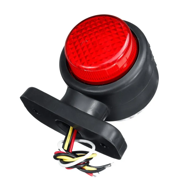 Комплект от 2 броя LED ЛЕД светодиодни габарити токоси рогче рогчета на 12V с три светлини бяла-жълта-червена - 5