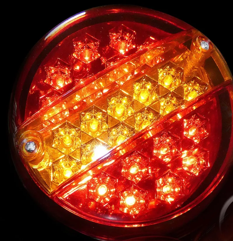 Комплект от 2 бр. LED Лед Диодени Стопове, Стоп Тип Хамбургер 12V-24V, За Камион, Ремарке, Бус , Каравана, Кемпер - 4