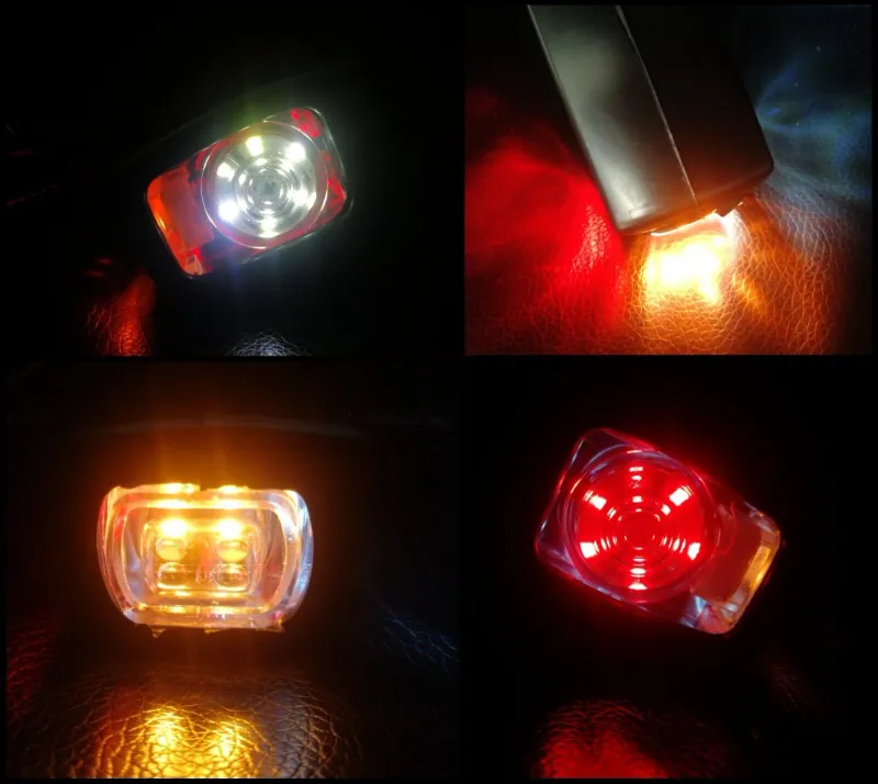 Комплект 2 броя ЛЕД LED Диодни странични гумени рогчета маркери габаритни светлини за камиони тирове и ремаркета платформи и др. с широка основа 12V- 24V - бяло oранжево червено - 2