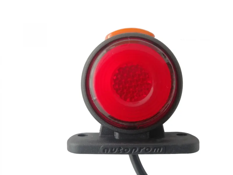 Комплект от 2 броя LED ЛЕД светодиодни габарити, токоси, рогче 24V с три светлини бяла,жълта,червена Неон Ефект за ремаркета, платформи, камиони и др. - 3