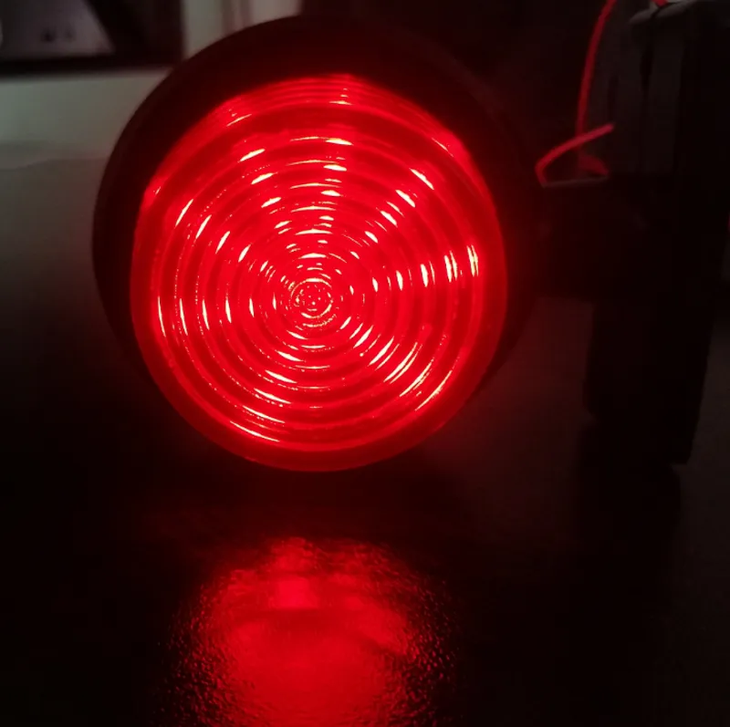 Комплект от 2 броя 12-24V ЛЕД LED Диодни Странични Маркери Рогчета Светлини Опушено Стъкло За Камион Ремарке Каравана Кемпер АТВ оранжево - червено - 2