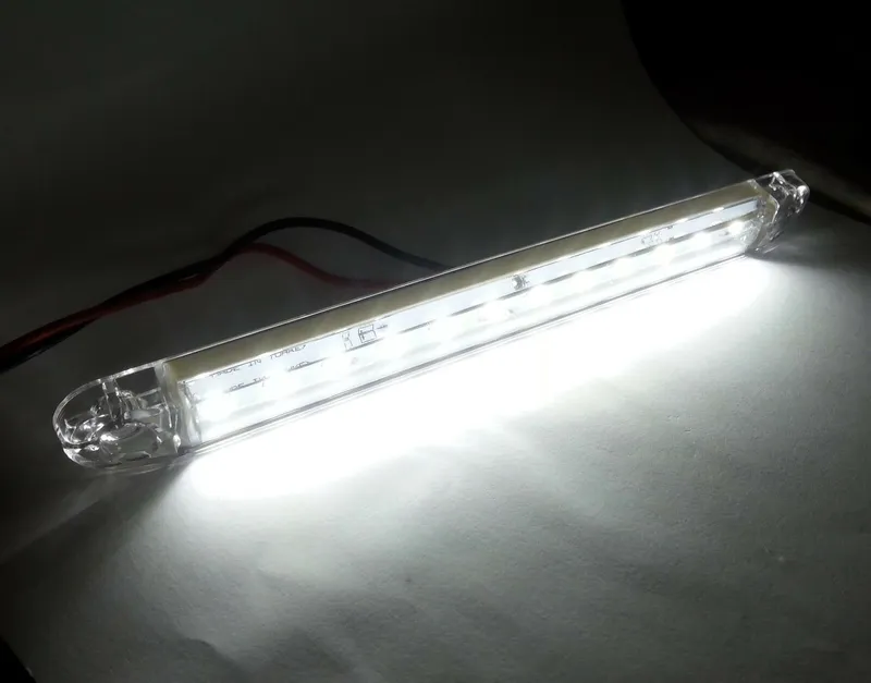 ЛЕД LED Бял Диоден Маркер Габарит Токос със 12 светодиода за камион ремарке бус ван каравана платформа 12V-24V - 2