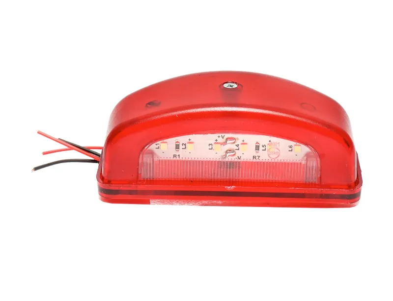 LED Габарит и Плафон / Осветление за регистрационен номер - 2 светлини Бял/Червен 9 диода 12V-24V - 2